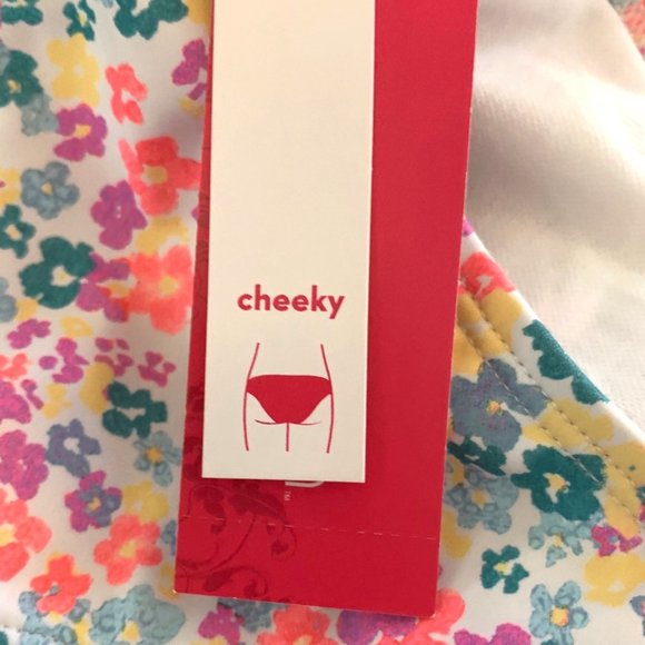 Xhilaration™ Strappy Cheeky Bikini Bottom Floral Daisy Pink Purple Size S M - Picture 7 of 10